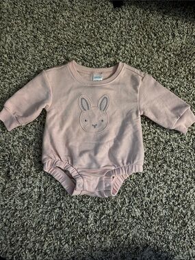 Carter's Light Pink Baby Bodysuit with Bunny Appliqué